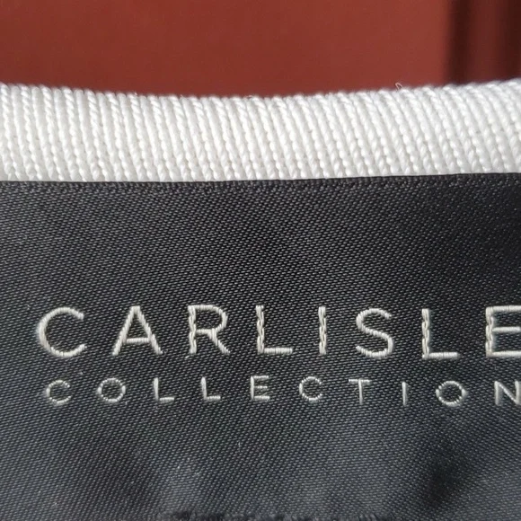 Carlisle Collection multi color knit full zip crop jacket white sleeves R $645 - Picture 2 of 13